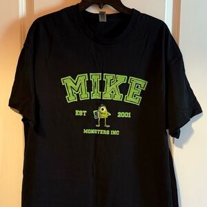 Mike Graphic Tee - Black with Lime Green Print